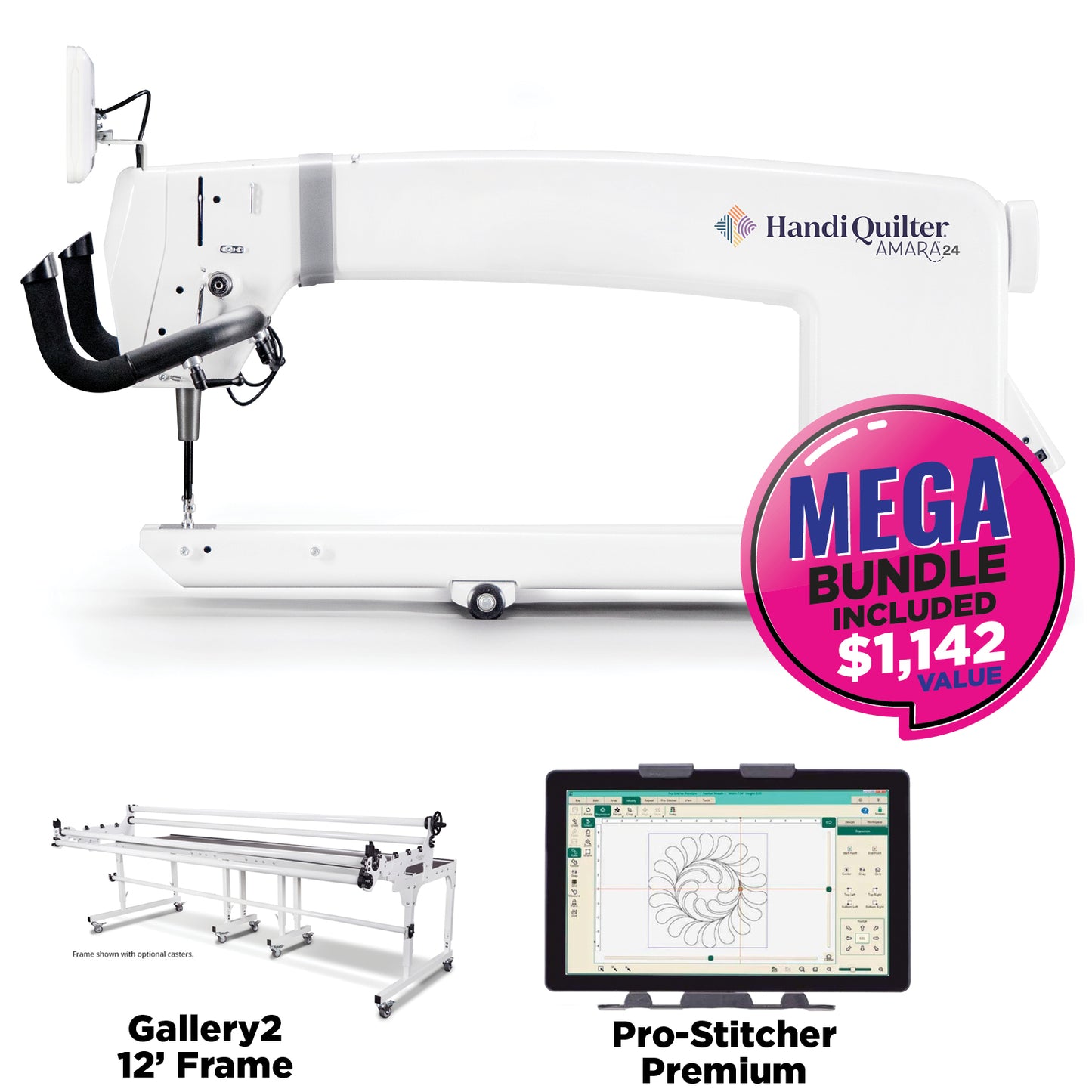 Handi Quilter Amara 24-inch Longarm Quilting Machine and Frame