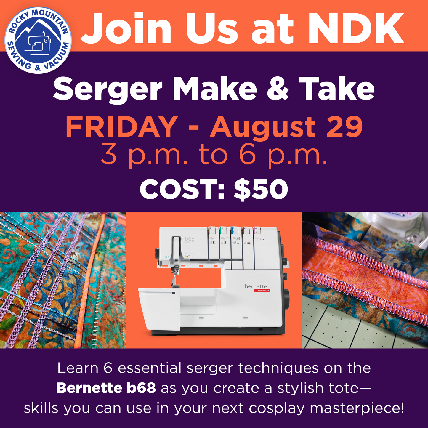 Make & Take Serger Tote Bag at NDK!