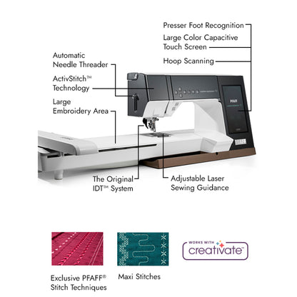 PFAFF quilt expression™ 750 sewing, quilting and embroidery machine