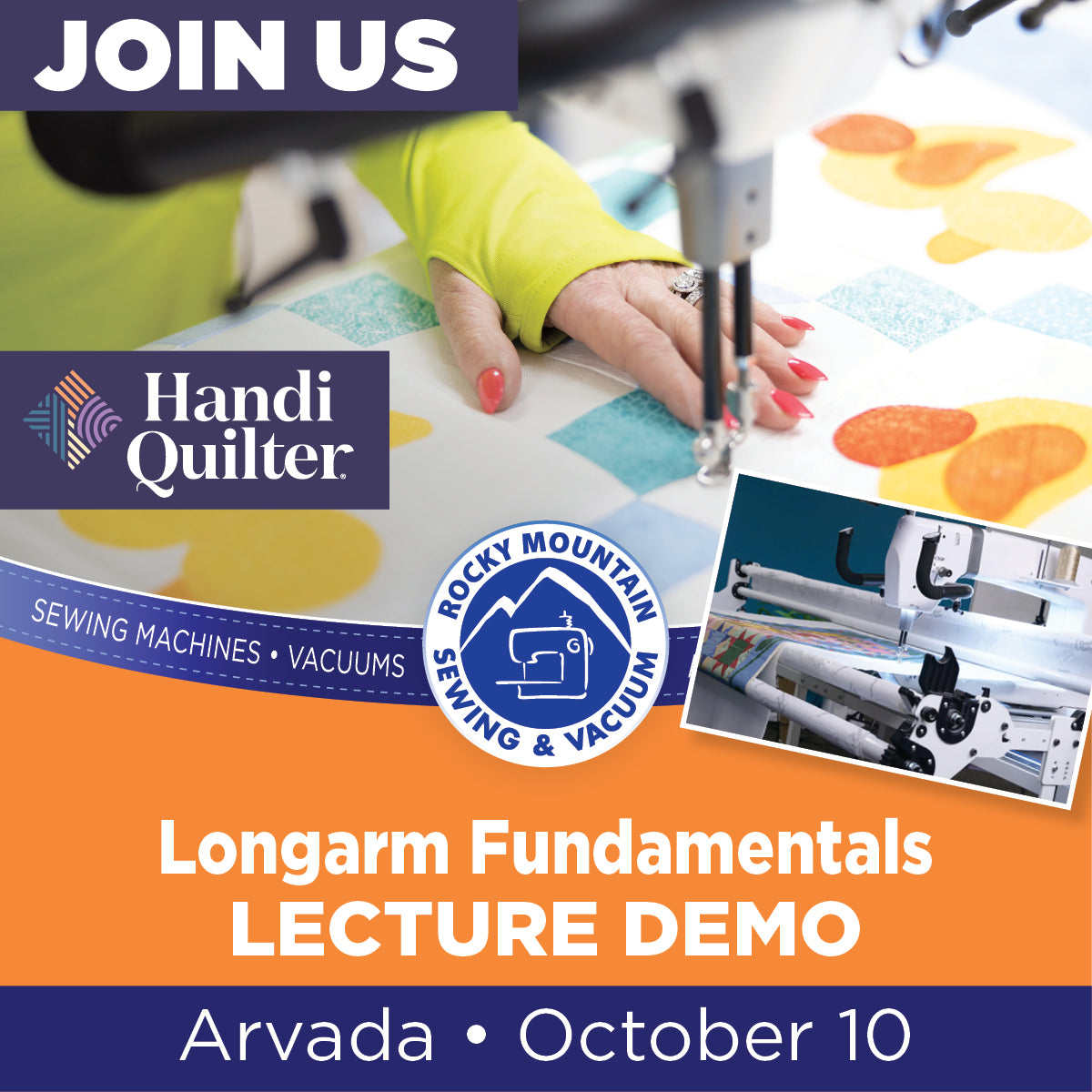 Handi Quilter Long Arm Fundamentals Lecture Demo - Arvada