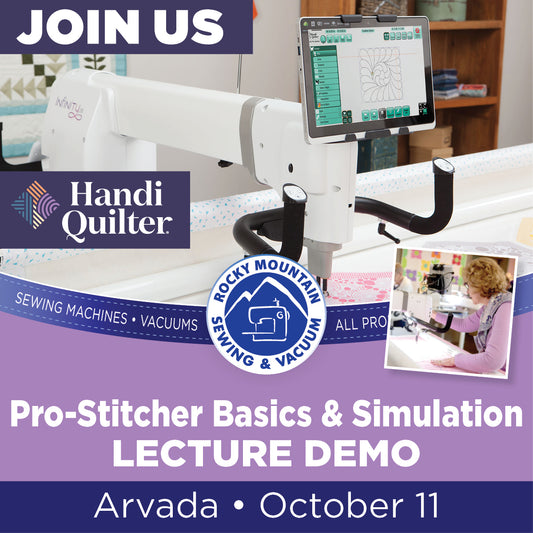 Handi Quilter ProStitcher Essentials and Principles in Simulation Lecture Demo - Arvada